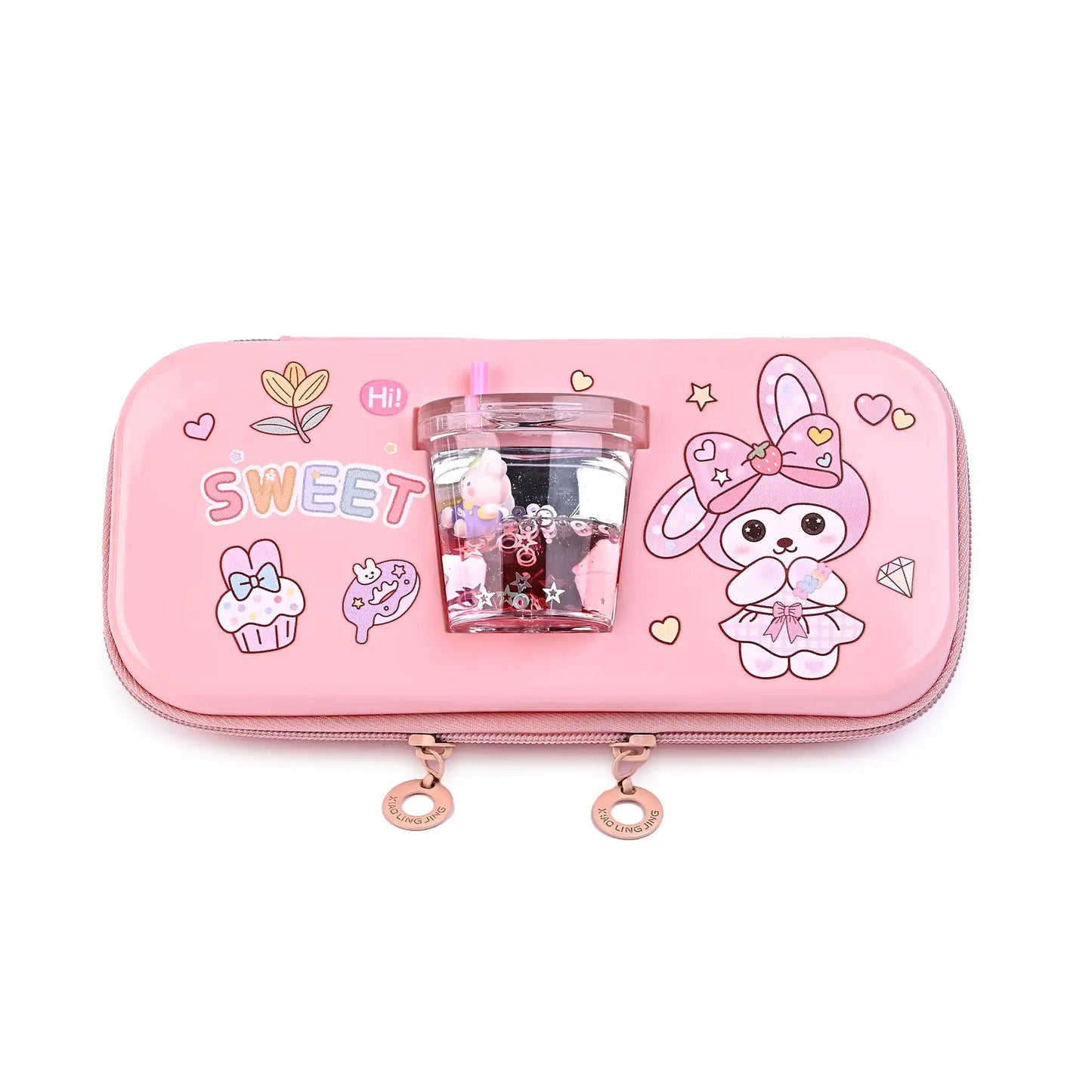 Sparkling Tumbler Pencil Box – Sturdy And Spacious With Glitter Water