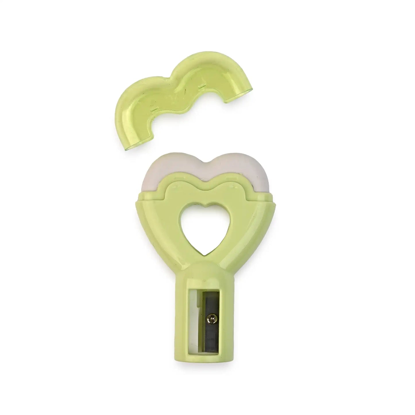 Heart Shaped 2-in-1 Sharpner And Eraser- Cute And Functional Stationery For Kids (Pack of 4)