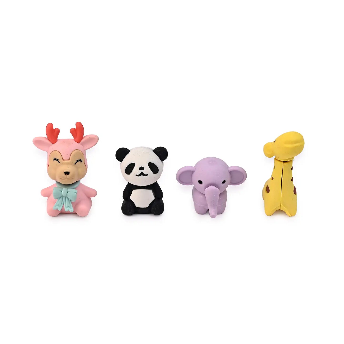 Adorable Animal Eraser Set Fun And Collectible Stationery For Kids (Pack of 3)