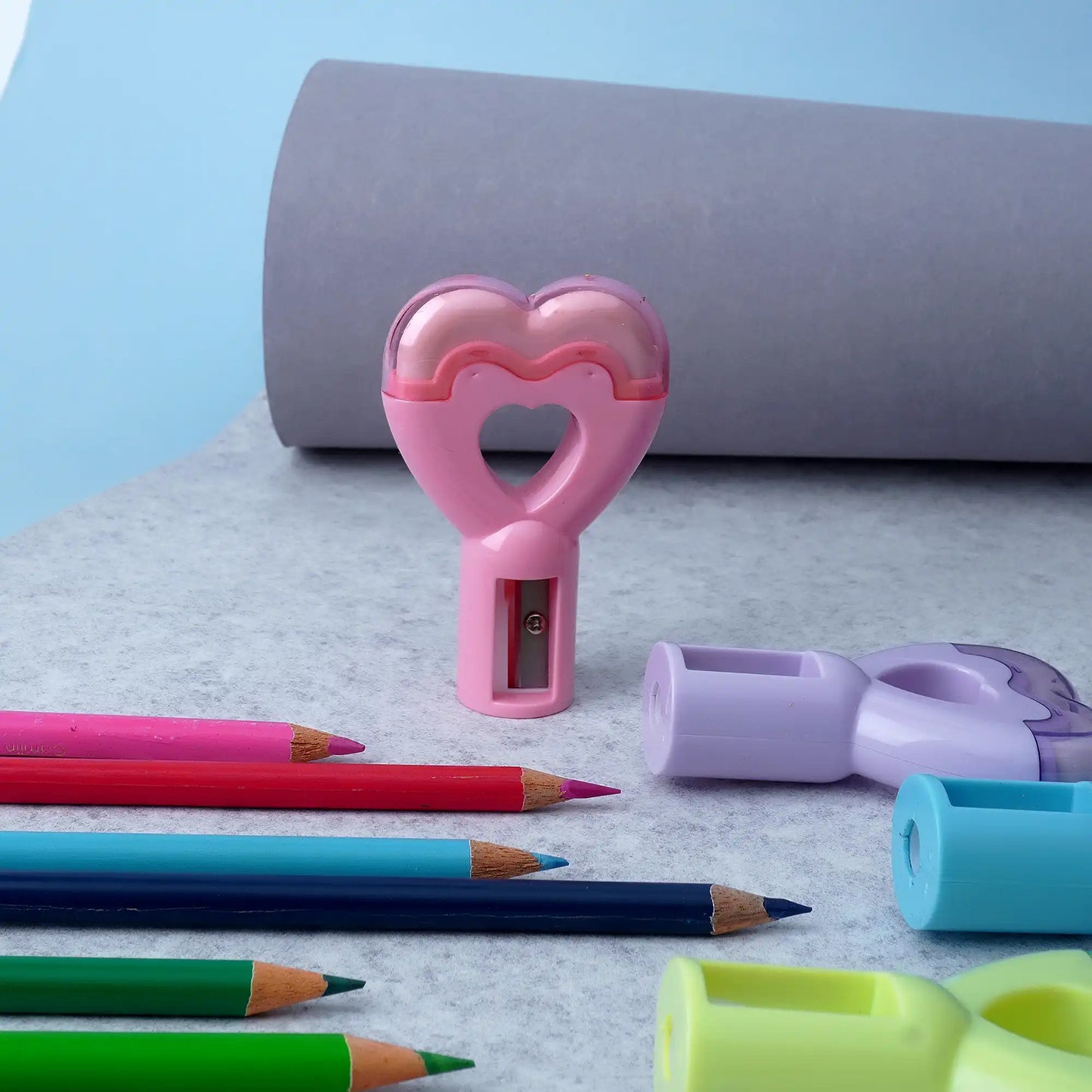 Heart Shaped 2-in-1 Sharpner And Eraser- Cute And Functional Stationery For Kids