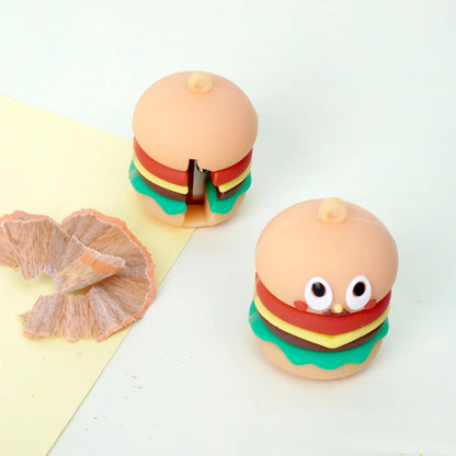 Burger Shaped Sharpner- Fun And Unique Stationery For Kids And Students