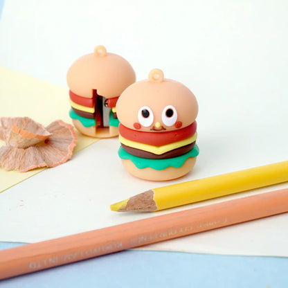 Burger Shaped Sharpner- Fun And Unique Stationery For Kids And Students