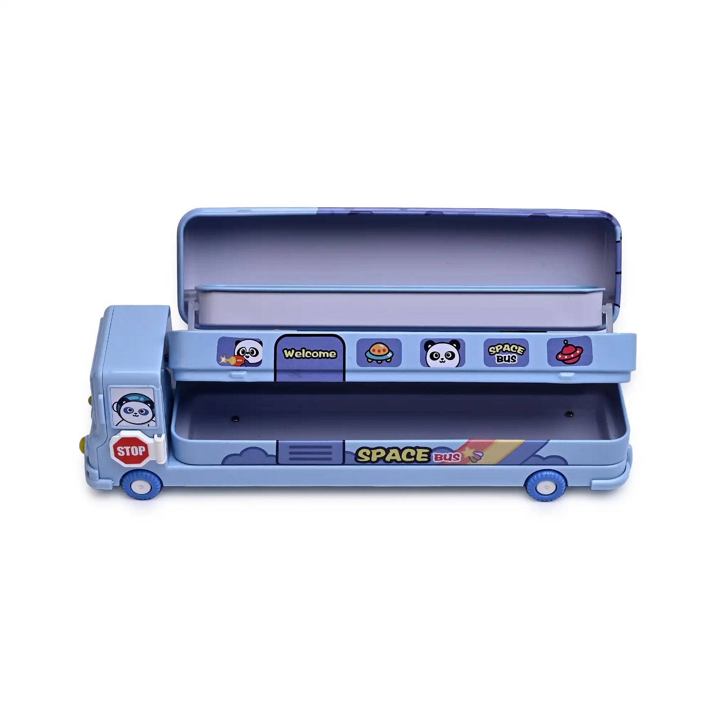 Quirky Bus Shaped Pencil Box- Spacious and Fun Storage