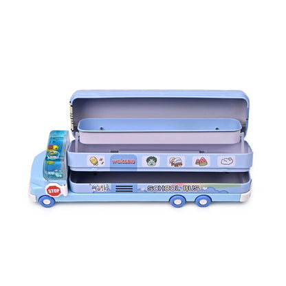 Aquarium-themed Bus Pencil Box – Sparkling Water Design