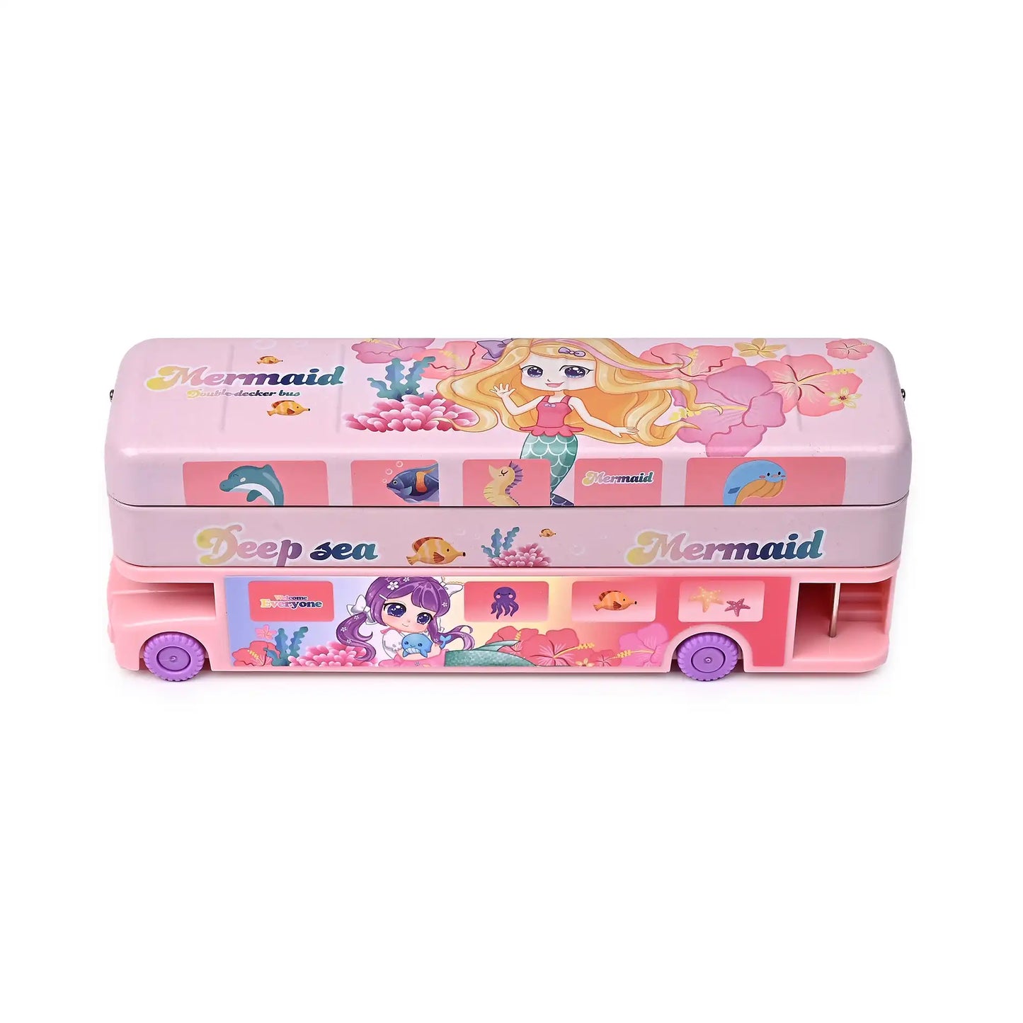 Mermaid Themed Bus Pencil Box – Spacious And Stylish Storage