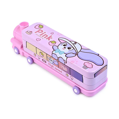 Train Shaped Pencil Box With Cute Engine – Spacious And Fun Stationery