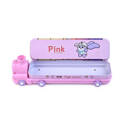 Train Shaped Pencil Box With Cute Engine – Spacious And Fun Stationery