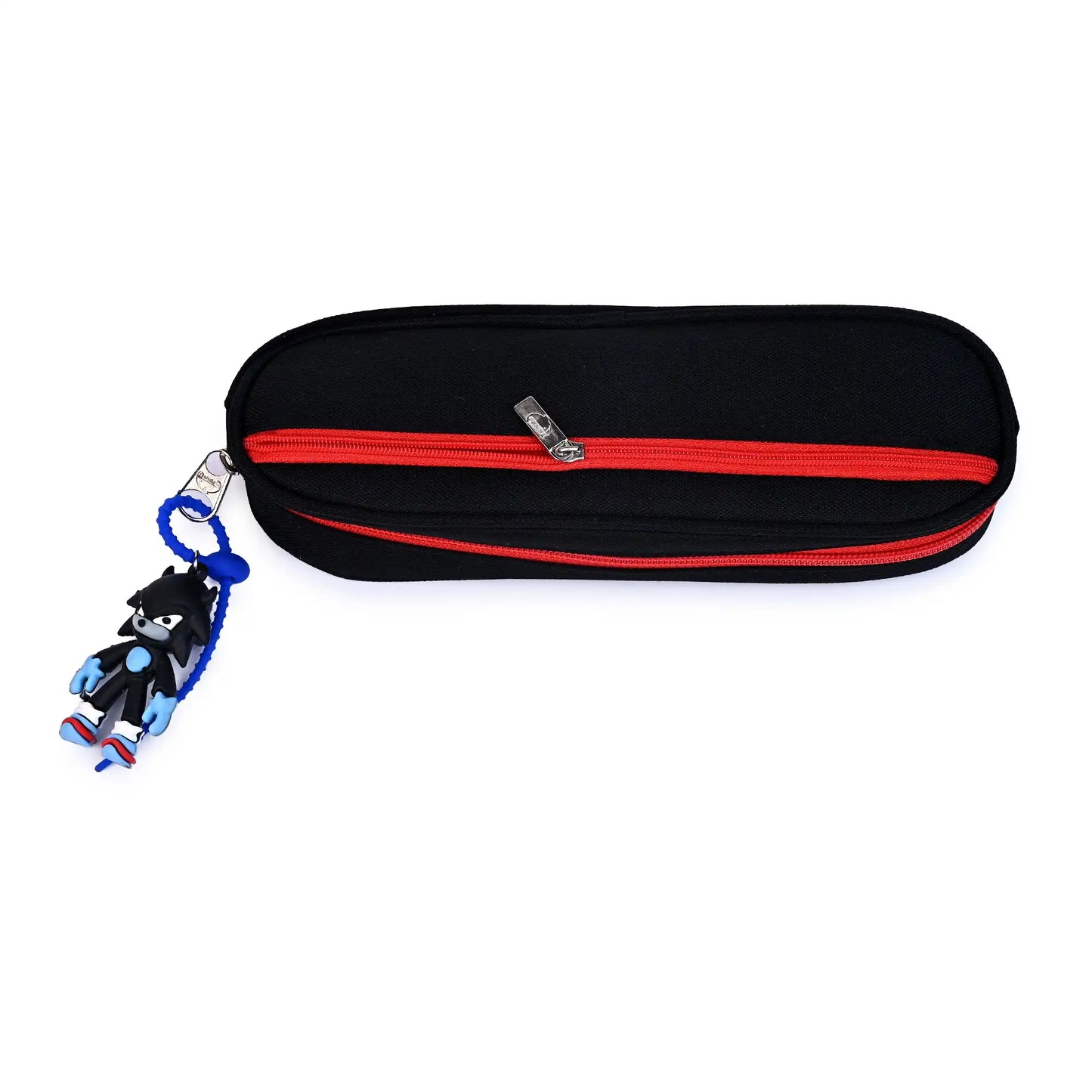 Mech Warrior Black Pencil Pouch With Keychain – Spacious And Stylish