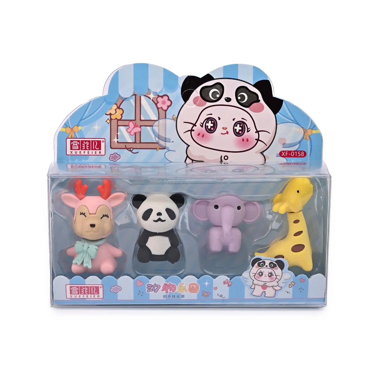 Adorable Animal Eraser Set Fun And Collectible Stationery For Kids