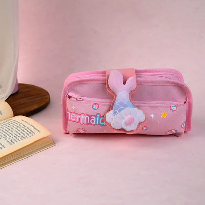 Spacious Unicorn Velcro Pouch – Light Pink Fantasy