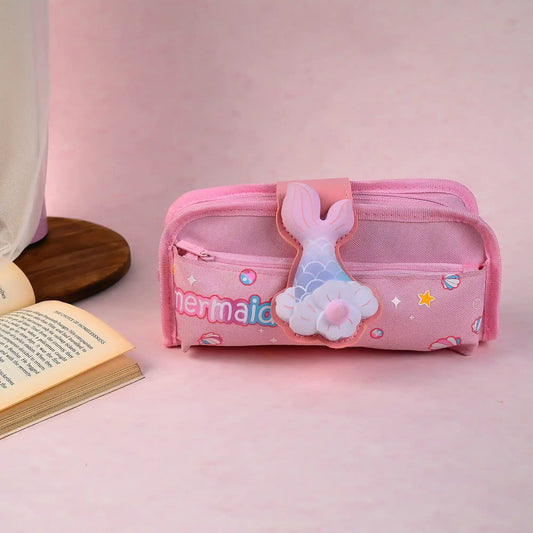 Spacious Unicorn Velcro Pouch – Light Pink Fantasy