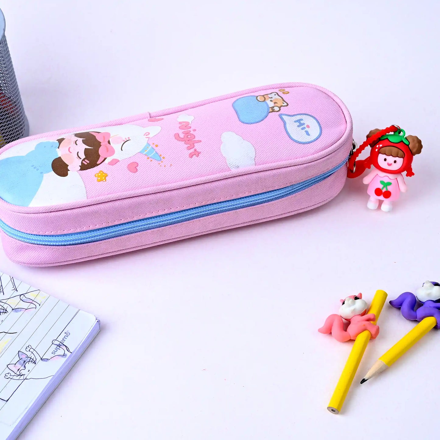 Cute Pink Dreamland Pencil Pouch – Adorable Princess Design